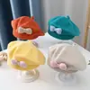 Boina para Niñas, Moda Coreana Otoño e Invierno, Gorro de Lana Tejida de Artista para Bebés y Niñas Pequeñas, Moderno