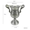 Vaso Alto Antigo em Estilo Europeu, Vaso para Flores Secas, Ornamentos para Decoração de Casamento, Hotel, Casa, Vaso de Ferro Prateado Envelhecido