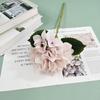 Rosa hortensia triángulo único artificial boda decoración de fondo salón de bodas fila de flores guía de camino arreglo floral comercio exterior