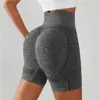 Producto Caliente de Tik Tok Combinación Pantalones Cortos de Yoga Fitness de Cintura Alta para Mujer Elásticos de Secado Rápido Deportivos de Tres Puntos para Glúteo de Durazno