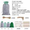 El juego de bolsas de regalo navideñas transfronterizas ahora está disponible al por mayor. Etiqueta de cuenta regresiva del calendario de adviento del 1 al 24. Bolsa de lino navideña.