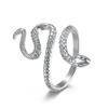 Anillo de Acero Inoxidable con Forma de Serpiente para Mujer Estilo Europeo y Americano Serpiente de Agua Serpiente Venenosa Serpiente Bella Serpiente Pequeña Encantadora Anillo de Acero de Titanio Venta al por Mayor