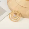 Accesorios de Joyería DIY de Ratán Hechos a Mano Vietnamitas Estilo Festivo Geométricos Exagerados Redondos Material de Aretes Tejidos de Bambú Rattan