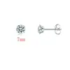 Aretes de Acero Inoxidable con Hebilla de Mariposa y Circonita 2-8mm
