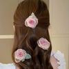 Pinza para el pelo de tul súper hada con forma de tulipán, nueva de primavera y verano, dulce flor de simulación tridimensional estilo coreano, Pinza para el pelo femenina para TikTok Live