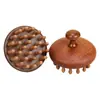 Peine Meridiano de Sándalo Dorado, Peine Tapa Olla, Juego Completo de Peines para Masaje Capilar, Cepillo de Madera para Lavado de Cabello, Masajeador para el Cuidado del Cabello, Gua Sha