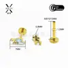 Aretes de Titanio G23 para Bowling Incrustados con Zirconia 5A Brillante en Corte Marquise Joyería de Perforación Elegante de Venta Caliente Europea y Americana