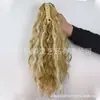 Nueva Cola de Caballo Postiza Estilo Europeo y Americano para Mujer, Cola de Caballo con Pinza de Garra, Cola de Caballo Larga Ondulada Water Wave, Cola de Caballo de Garra