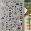 Pegatinas con relieve de Cachorro Lindo Aurora, Lote Mixto Variado Pegatinas de Animales de Dibujos Animados Graffiti 3D para Uñas DIY Modelo Sl