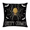 Decoração de Halloween Transfronteiriça Nova Almofada Decorativa Capa de Almofada de Abóbora Esqueleto Decoração de Sala de Estar Manta de Sofá Apoio de Cabeceira de Cama