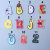Parches Bordados de Letras Hechos a Mano Creativos de Dibujos Animados Yixiu con Borde Quemado para Ropa, Parches para Reparar Agujeros, Pegatinas Decorativas DIY Termoadhesivas
