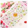 Pegatinas Hechas a Mano para Niños, Pegatinas de Diamantes, Pegatinas Brillantes de Diamantes, Pegatinas de Acrílico de Cristal, Pegatinas Educativas, Pegatinas de Corazón, Estéreo