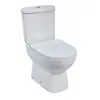 Inodoro de Tipo Horizontal Dividido Sin Borde Labial, Inodoro Estándar para Uso Doméstico, Asiento de Inodoro para Baño Tipo Descarga