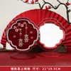 Espejo de Maquillaje Festivo para Novia, Espejo Rojo de Boda, Espejo de Dote de Novia, Espejo de Boda, Espejo de Tocador para Recién Casados, Fábrica de Espejos Festivos