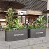 Caja de Flores de Hierro Forjado de Acero Inoxidable para Exterior Valla Valla Jardín Municipal Valla de Columpio Departamento de Ventas Caja de Flores Jardinera