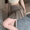Falda Versátil de Color Sólido para Mujer 2023 Nuevo Verano Cintura Alta Sexy Sexy Falda Plisada Línea A Falda Corta