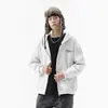 Moletom Cardigan Masculino, Estilo Primavera e Outono, Jaqueta Resistente, Roupa Masculina, Blusa com Capuz para Casal, Casaco de Primavera, Peso Pesado 450g