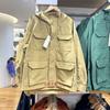 Japonés Sencillo Otoño e Invierno Ropa de Montaña con Capucha para Hombre y Mujer Chaqueta Impermeable Pantalones con Bolsillos Multifunción Chaqueta de Trabajo Chaqueta 459590