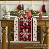Caminho de Mesa de Natal Transfronteiriço da Amazon, Jogo Americano Estampado com Boneco de Neve e Papai Noel de Inverno, Jogo Americano de Linho de Natal