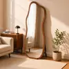 Espejo de cuerpo entero de alta gama usado, espejo de pie para uso doméstico, espejo de tocador móvil detrás de la puerta, espejo grande de pared con forma única para vestidor