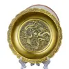 Dragão de Cobre e Fênix Auspiciosos Quatro Animais Divinos Bodhisattva Dume Ornamento de Disco Decoração de Casa Sala de Estar Decoração de Mesa de Escritório Artesanato
