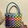 Internet Celebrant Cesta de vegetais de plástico DIY Bolsa de tecido feita à mão Bolsa infantil Bolsa feminina Bolsa de presente que acompanha