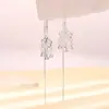 Cierre de Paz Ruyi Cadena para Oreja Estilo Étnico Borla Cónica Pendientes Largos Patrón Estilo Retro Femenino Cadena para Oreja Nube de la Fortuna