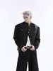Estilo Chino Nuevo Estilo Chino Tinta Salpicada Cuello Alto Metal Decorativo Traje Chaqueta Primavera y Otoño Moda Callejera Versátil Traje Superior