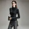 Conjunto de atuendo de yoga para mujer con un toque de alta gama, que incluye un cárdigan con cuello alto, mangas largas, pantalones de yoga de cintura alta y ropa elástica y transpirable para correr y fitness para mujer.