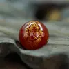 Ágata Natural Cinco Dioses de la Riqueza Cuentas Chapadas en Oro Pulsera DIY Accesorios de Joyería Cuentas Redondas de Ágata Cuentas Sueltas Venta al por Mayor