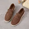 Mocasines mocasines sin cordones para mujer 2024 otoño nuevos zapatos planos casuales estilo británico retro talla grande zapatos de una sola capa para mujer