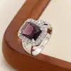 Colección de Anillos de Latón Plateado con Circonita de Moda Más Vendidos, Anillos de Plata de Lujo Ligero Transfronterizos, Versátiles para el Uso Diario