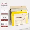 Suporte de arquivo de acrílico para mesa, transfronteiriço, 3 camadas, porta-revistas transparente, suporte de arquivo de parede, personalizável