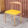 Silla de Cuerno de Hierro Artístico Minimalista Nórdico, Silla de Comedor Grande para Uso Doméstico, Silla de Restaurante con Respaldo, Adecuada para Restaurantes, Restaurantes de Hot Pot y Mesas de Comedor