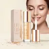 Sombra de Ojos con Purpurina Color Champagne Dorado Zephoco, Color Natural de Alto Brillo, Fácil de Difuminar, Suave y Conveniente para el Maquillaje Diario