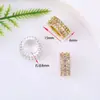 Cobre Chapado en Oro de 18 Quilates Color que Conserva Microincrustaciones Circonita Cuentas Espaciadoras Rueda Perforada Pulsera DIY Accesorios de Joyería Cristal