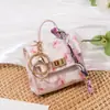 Chaveiro de pingente de bolsa mini, porta-moedas, bolsa para guardar chave do carro, bolsa para batom e fones de ouvido, acessório de bolsa versátil