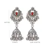 Nuevos aretes largos con borlas de la etnia Miao, estilo étnico con lazo de lujo ligero, aretes llamativos exagerados y de moda