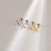 Clavos Coreanos de Plata 925 para Cartílago de Oreja Mini Femeninos, Aretes de Flor Pequeña, Aretes de Diamante, Aretes, Aretes, Tornillos
