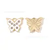 Borboleta com Diamante Pingando Óleo Acessórios de Joia DIY Pingente de Liga Decoração com Corrente de Celular Pingente de Chaveiro Material Artesanal