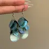 Pendientes de Borla de Disco de Concha Nicho Simples Elegantes Versátiles Ganchos para Orejas Lujo Ligero Moda Pendientes de Gama Alta Venta al por Mayor Mujer