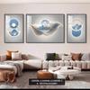 Pintura decorativa minimalista moderna para sala de estar, lujo ligero, pintura triple de plumas, significado de alta gama, buena pintura para colgar, mural para pared de fondo de sofá