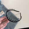 Diadema de Acetato Ondulada Dentada Estilo Coreano para Mujer, Versátil Diadema Antideslizante de Corona Alta para Lavarse la Cara Accesorio para el Cabello