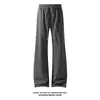 Outono de 2026 Novo Estilo Base Branca Hua Mian Faca Curva Micro Flare Calça de Moletom M-5XL HK261079-Especial P28