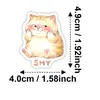50 Pegatinas Nuevas de Gato Gordo Lindo de Dibujos Animados Transfronterizas, Adorables Pegatinas de Gato Mascota para Botellas de Agua y Decoración de Equipaje, Pegatinas de PP Impermeables