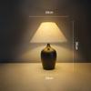 Lâmpada de Mesa para Quarto Estampada Vintage Luxo Leve Nórdica de Alto Nível Decoração Luminária de Mesa Atmosfera de Estudo Luz Noturna Quarto
