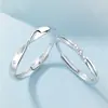 Anéis de Casal Mar Estelar de Mobius para Homem e Mulher Ins Design de Nicho Luxo Leve Nova Moda Anéis Combinando Presente de Aniversário