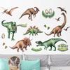 Adesivos de Parede de Dinossauro de Desenho Animado para Quarto de Crianças Decoração de Casa Sala de Estar Entrada Quarto Pintura Autoadesiva Removível Pvc