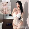 Amor crujiente 2024 marzo nuevo sexy mono de mariposa sexy encaje malla perspectiva tentación traje ahuecado