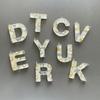 Llavero con diseño de perla y concha brillante, con pegamento en forma de gota, colgante con letras en inglés, bolso con sentido avanzado, DIY